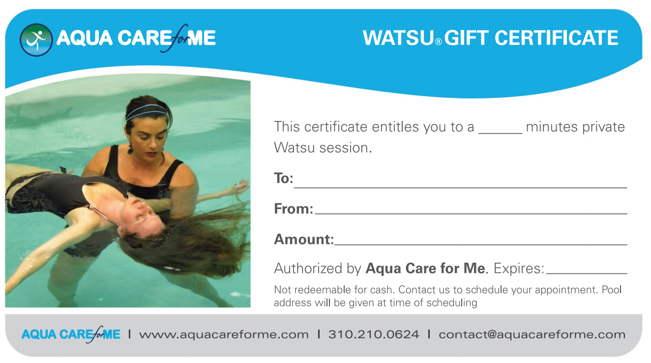 Gift Certificate Aqua Care for Me